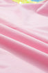 Pink Sequin Colorblock Striped Puff Sleeve Top
